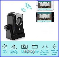 Wireless Backup Reversing Camera, WiFi Dash Camera Work with Phone IP68