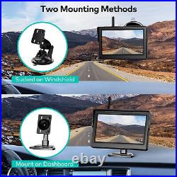 Wireless Caravan Camper Bus Truck IR Rear View Backup Camera 5 HD Monitor Kit
