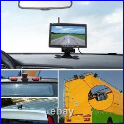 Wireless Dual RearView Reversing Backup Cameras +7 Monitor for RV Truck Trailer