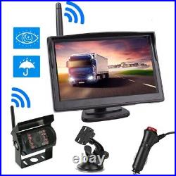 Wireless IPS 5 Caravan Truck Bus Car Monitor Rearview Reverse Backup Camera Kit