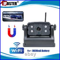 Wireless IR Backup Reversing Camera Battery Powered Magnetic 720P For RV Trailer