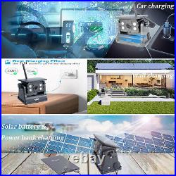 Wireless Solar Magnetic Reverse Rear View 1080p Backup Camera For Car Trailer RV