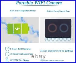 Wireless WIFI Magnetic 2100mAh Battery Operated Portable Backup Reversing Camera