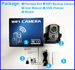 Wireless WIFI Magnetic 2100mAh Battery Operated Portable Backup Reversing Camera