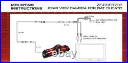 Zenec ZE-RCE3702 Backup Camera Compatible With Citroen Jumper II 250/250D/250L
